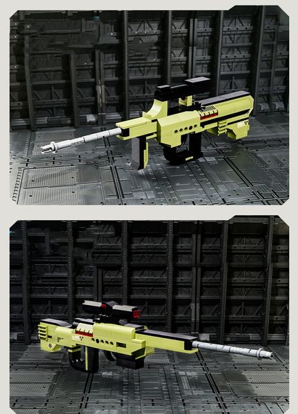 Bauen Sie Blöcke Splatte Gun Airsoft Maschinenpistole Luftgewehr Gun Launcher Deformable Military Fake Guns Airsoft Sniper Boy Spielzeug für Kinder Weihnachtsgeschenk