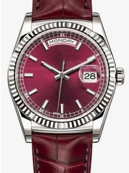 Top-Verkauf Red Faced Male Clock Man-Uhr Edelstahluhren Mechanische Automatik-Armbanduhr Neue Mode-Business-Armbanduhren 010