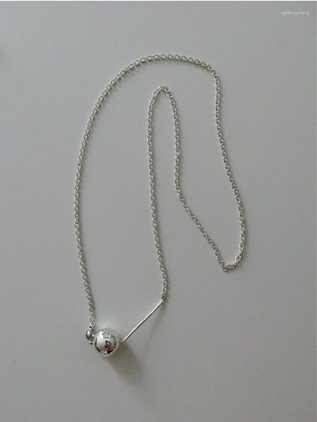 Ожерелья с подвесками LONDANY, длинное дизайнерское ожерелье с магнитной застежкой, двойная шариковая цепочка для свитера