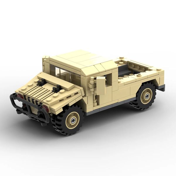 Trasformazione giocattoli Robot US Military Humvee Veicolo Meu Trooper carrier Moc Brick Modern War Transport Minifig Building Blocks Toys 231010