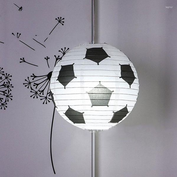 Decoração de festa 8/12 polegadas série esportiva basquete futebol beisebol papel lanterna moda abajur layout pendurado decorações para um