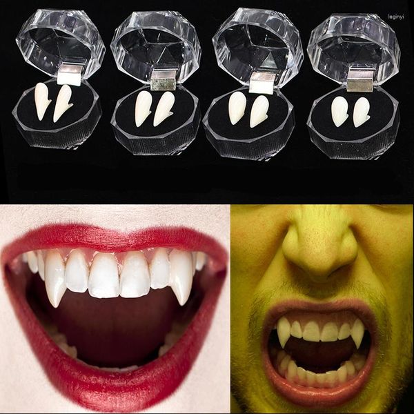 Decoração de festa diy ambientalmente resina dentes de vampiro presas halloween colar de sangue traje gargantilhas colares dentaduras adereços