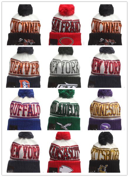 2023 Sideline Historic Pom Cuffed Knit Hat Cream Team Football Beanies Teams Knits Hats Mix and Match All Caps