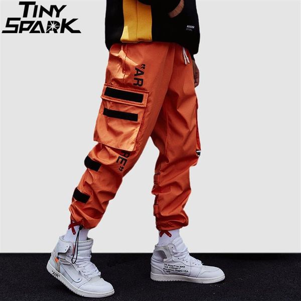 Hip Hip Cargo Pant Retro Vintage Harem Hose Jogger Harajuku Streetwear Seitentaschen Hosen 2018 Tactical Swag Ribbon265Z