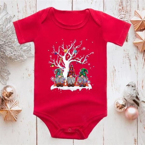 Strampler 2021 Frohe Weihnachten Kleinkind Body Gemütliches Baby Mädchen Body Set Casual Oansatz Strampler Säuglings Outfits Rot Geboren Junge Clothws2286