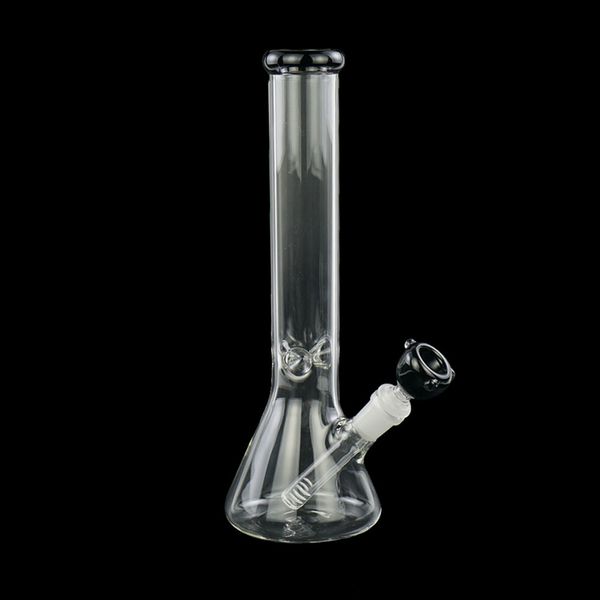 Narghilè Bong in vetro Accessori per fumatori 12 '' Altezza Stile trasparente Dab Rig Pipa ad acqua Bong Tabacco con ciotola Shisha