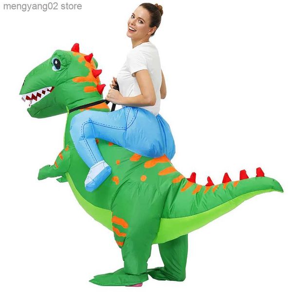 Tema Costume per adulti Bambini Tavolo da dinosauro Arriva Halloween Party Cosplay Divertente Anime Vieni metà corpo Dino Suit Dress T231011