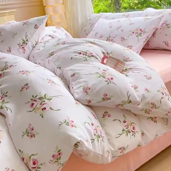 Bettwäsche-Sets, Euro-Twin-Size-Einzelbettwäsche-Sets, weißes Schlafzimmer-Set, Doppelbett, 4-teilig, für komplettes Queen-Size-Bett 231011