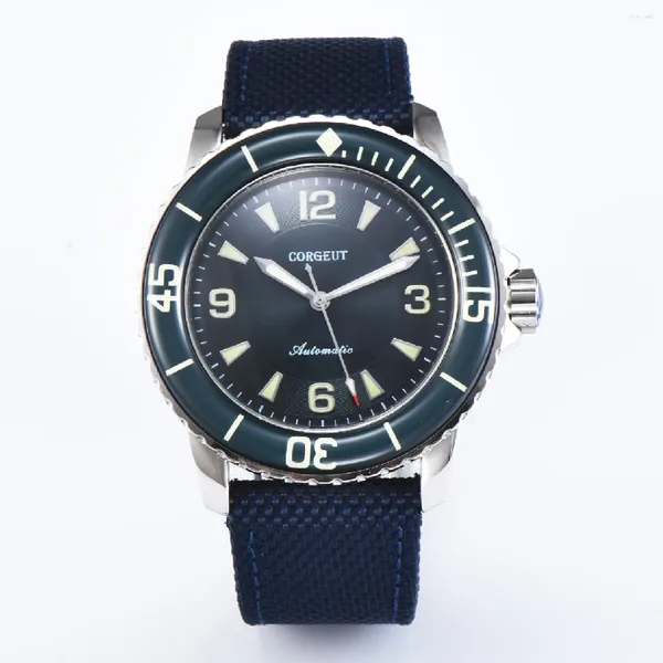 Relógios de pulso 45mm Sport Design Relógio Luxo Top Marca Mecânica Luminosa Mãos Automáticas Auto-Vento Relógio Masculino Vintage