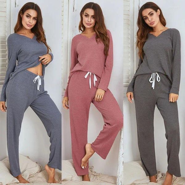 Startseite Kleidung Anzug Damen Plus Size Pyjamas Ankünfte 2023LadiesService Lässige langärmelige Nachtwäsche-Kleidung