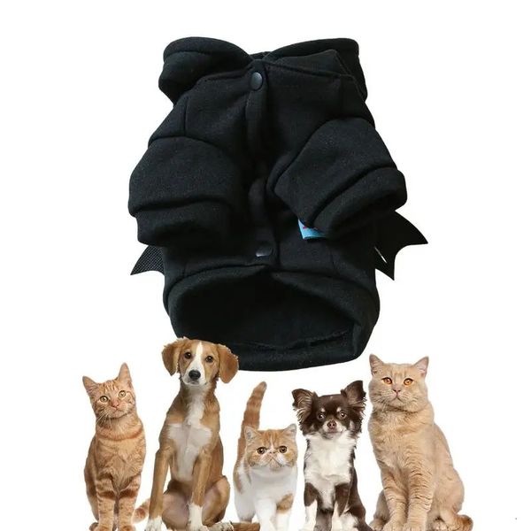 Trajes de gato Halloween Hoodies para cães Black Bat Pet Costume Halloween Dog Roupas Roupas de Halloween Pet Pulôver Sweater para Festival 231011