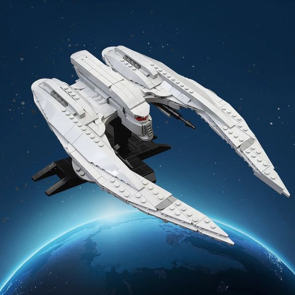 Игрушки-трансформеры Роботы MOC MK II Cylon Raider Minifig Scale Космический корабль Строительный блок Космический истребитель Научная фантастика Линкор Кирпичи Игрушка в подарок 231010