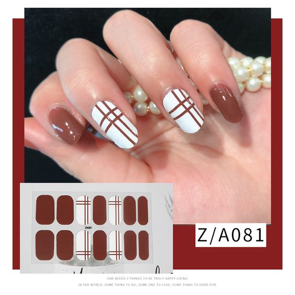 Trendy 3D-nagelstickers - Semi-uitgeharde gel-nagelkunststickers voor Japanse en Koreaanse nagellak