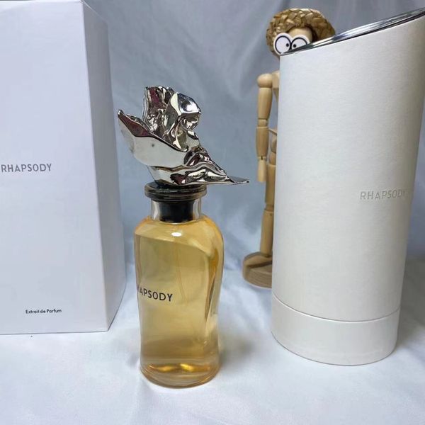 Alta qualidade novo perfume presente de natal homens mulheres rapsódia 100ml fragrância garrafa de incenso parfum spray natural de longa duração bom gosto frete grátis