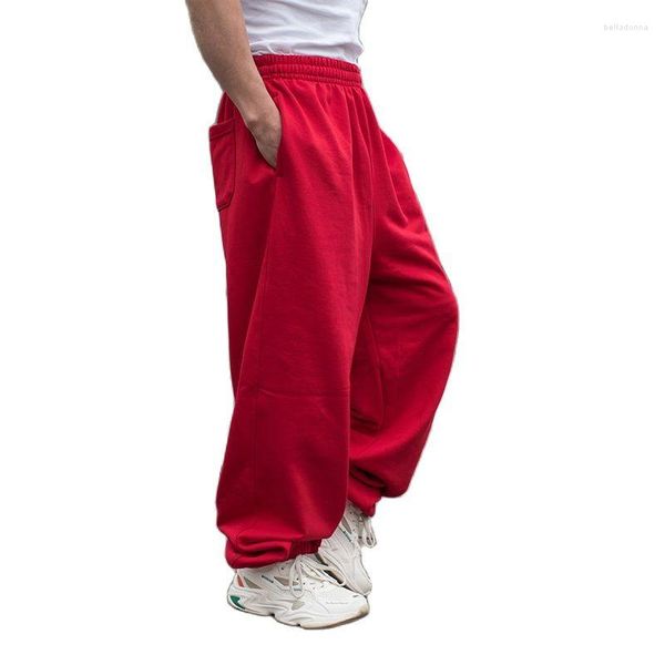 Erkekler Pantolon Premium Hiphop Harem Joggers Erkekler Rahat Gevşek Gevşek Sweetpants Steret giyim Pantolonları Geniş Bacak Büyük Boy Boy