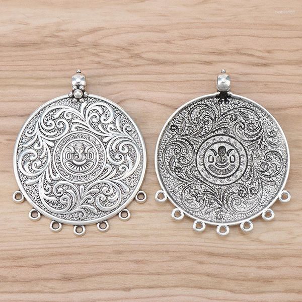 Collane con ciondolo 2 pezzi argento tibetano grande tribale Boho 7 connettori Bailors pendenti per collana fai da te creazione di gioielli accessori