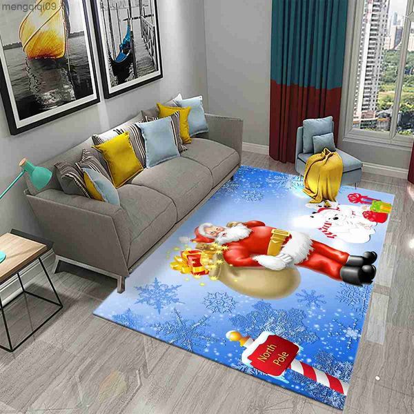 Decorazioni natalizie Simpatico cartone animato Babbo Natale Tappeto Collezione natalizia Soggiorno Camera da letto Tappeto Camera dei bambini Corridoio Bagno Tappeto antiscivolo