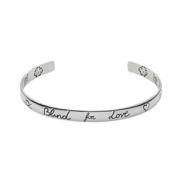 Designer Bangle Bracciale aperto Uomo Donna Bracciali Marchio di moda Blind Love Braccialetti Gioielli Nastro Color300z