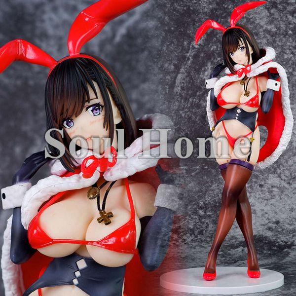 Maskottchenkostüme Maskottchenkostüme 29,5 cm Anime Native Pink Christmas Bunny 1/6 Sexy Girl Figur PVC Actionfiguren Hentai Collection Modell Puppe Spielzeug Geschenk