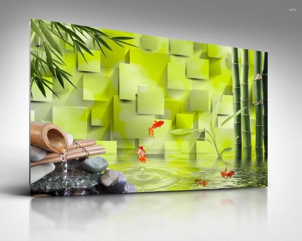 Duvar Kağıtları 3D Oda Duvar Kağıdı Peyzaj Bambu Stereoskopik Ev Dekorasyonu