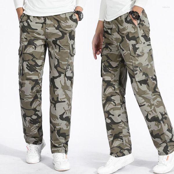 Herrenhose L-5XL Militärstil Männer Camouflage Lange Mehrere Taschen Mann Lässige Baumwollhose