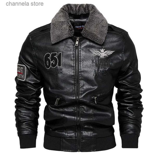 Casaco Masculino De Couro Falso De Couro Masculino Outono Bomber Biker Zipper Motocicleta Casaco De Pele Falso