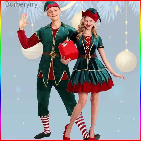 Thema Kostüm Cosplay Kommen Weihnachten Kommen Für Frauen und Männer Party karneval Kleid Neue Jahr Cosplay Grün Elf Weihnachten Kostüm liebhaberL231010