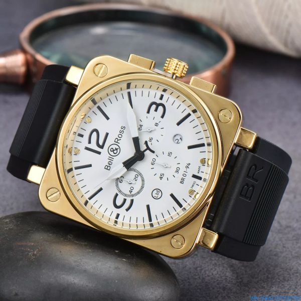 Herren-Designeruhr, Neuankömmling, BR-Herrenuhr, luxuriöses goldenes Zifferblatt, präzise und langlebig, multifunktionale wasserdichte Uhr, Geschenkuhr, Dropshipping Orologio Uomo