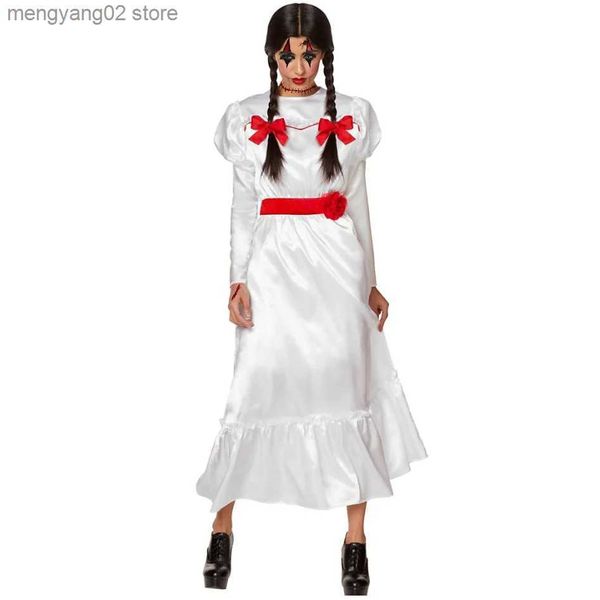 Costume a tema Halloween Vieni per le donne Ragazza fantasma bianca Vieni Film horror Annabel Fantasma Donna Cosplay Vieni T231011