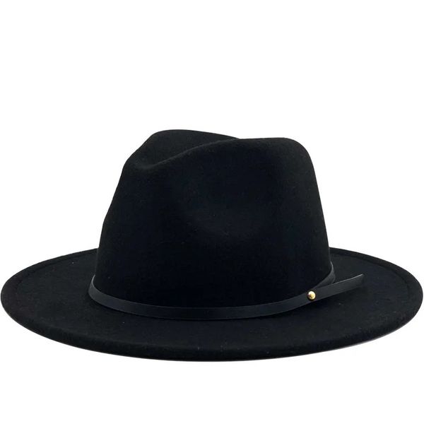 Chapéus de aba larga balde chapéus 545660cm mulheres homens lã vintage gangster trilby feltro fedora chapéu com borda larga cavalheiro elegante senhora inverno outono jazz bonés 231010