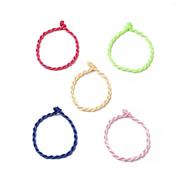 Braccialetto di rattail rattail in venatura da 50pcs che crea fortunato regalo di amicizia con braccialetti rossi fatti a mano