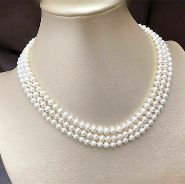 Ciondoli AAAAA Collana di perle bianche del Mar Cinese Meridionale 17 