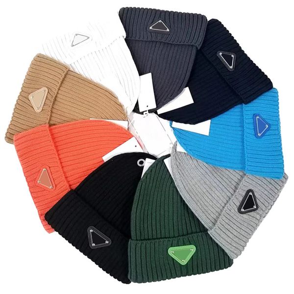 Tasarımcı Şapka Erkek Beanie Tasarımcılar Şapkalar Kadın Unisex Kış Kaşmir Sıradan Açık Beanies Bonnet Baş Sıcak Kafatası Kapakları Lüks Üçgen İmza Şapka Erkekler