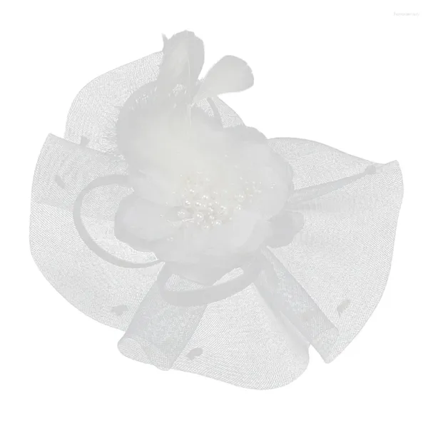 Bandane Accessori per capelli in rete Clip floreale Fascinator Cerchietto per testa Fascia per capelli da sposa per donna