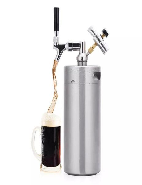 Macchine per la produzione di vino domestico 2L36L Birra in acciaio inossidabile Mini Keg Rubinetto per pressione dell'aria Can Barile Birra per vino Barra degli strumenti Discoteca Resta8541148