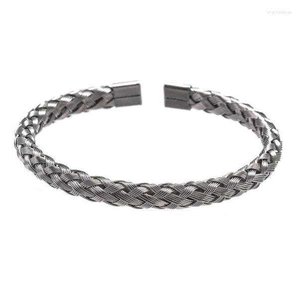Bracelet 1 pièces forme de bobine breloque Simple en acier inoxydable extrémité de Protection quadrilatère unisexe bijoux quotidiens pour femmes