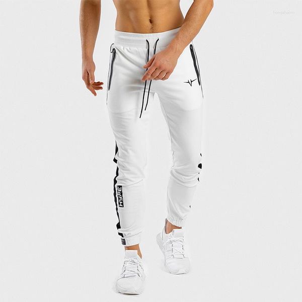 Pantaloni da uomo Tasca con cerniera Grigio Gamba sportiva Autunno e inverno Jogger Abbigliamento sportivo in cotone dimagrante da allenamento di grandi dimensioni