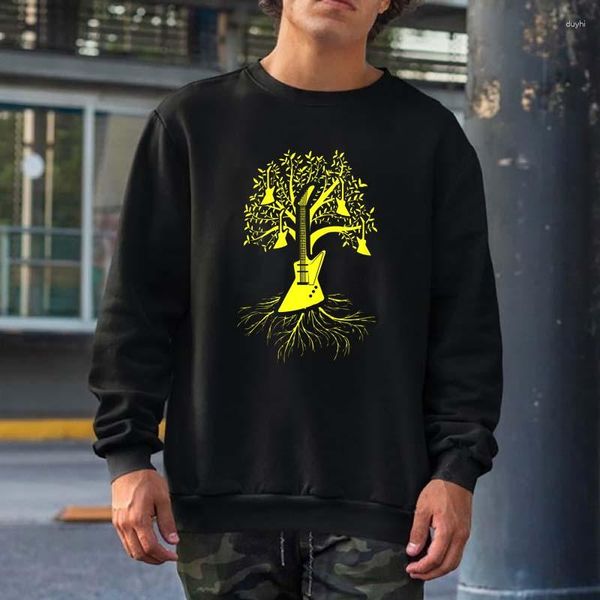 Felpe con cappuccio da uomo Albero del chitarrista Musica Musicista Regalo Felpe per chitarra Uomo Donna Streetwear Girocollo Top con cappuccio Hip Hop Cotone