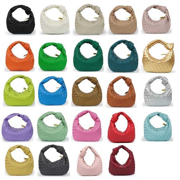 Bvs Damen Handtasche Jodies Candy Teeny mit Logo Neue handgemachte breite gewebte Handtasche Modetrend Croissant Dumpling Bag Handtasche Mädchen FX5A