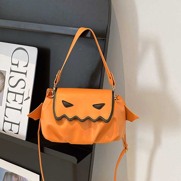 Borse a tracolla Borsa di Halloween divertente con panino alla zucca Design versatile e popolare Moda portatile carino personalizzato creativo da donna