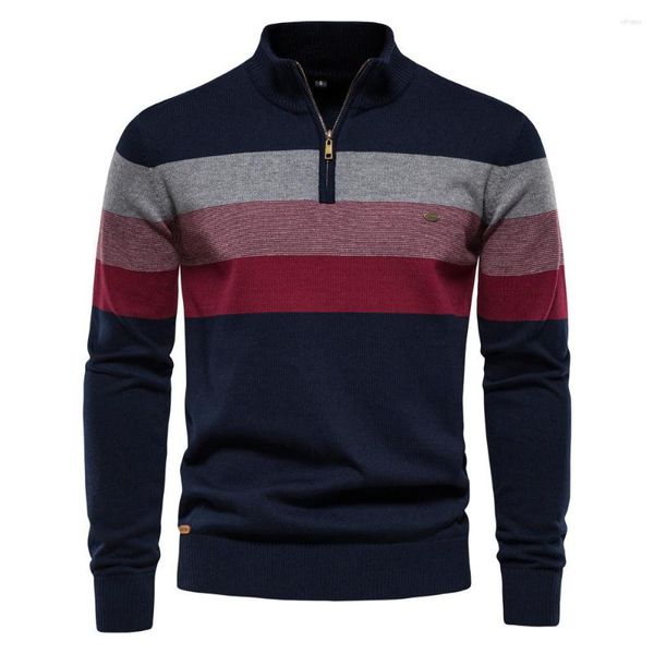 Männer Pullover Herbst Und Winter Kleidung Offene Brust Stehkragen Pullover Pullover Männer