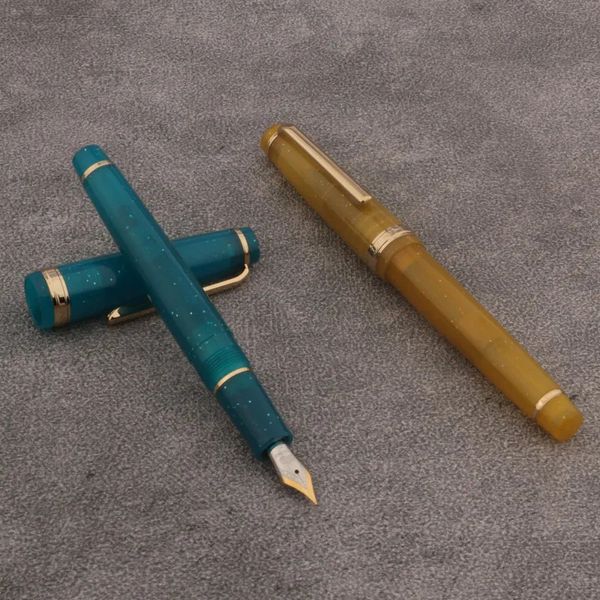 Перьевые ручки JINHAO 82 Pen Transparency Spin Golden EF F M Nib Бизнес-офис Школьные принадлежности Чернила 231011