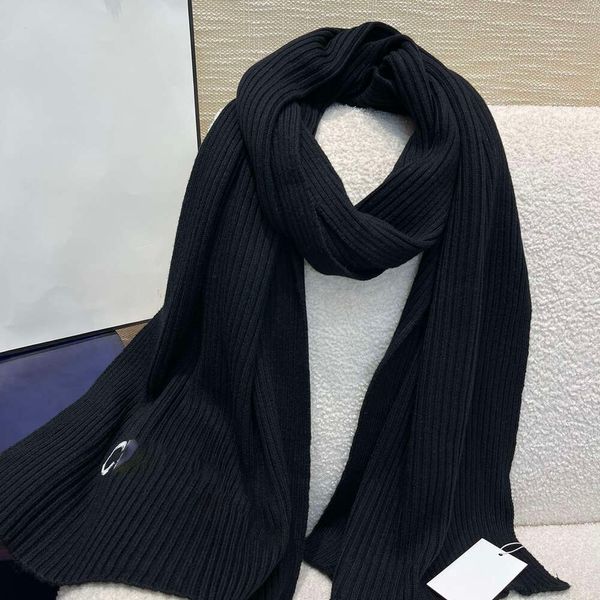 Bufandas de punto liso para hombre, bufanda de lana cálida para invierno, bufandas largas de lujo con cuello para niños, bufanda cálida e informal en otoño e invierno