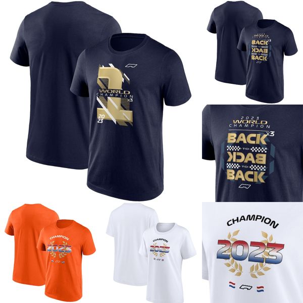 2023 YENİ F1 Formula 1 Dünya Şampiyonu T-Shirt Takımı Yarış Sıradan Grafik T-Shirt Yaz Erkekleri Kadın O boyun araba logosu forması T-Shirts