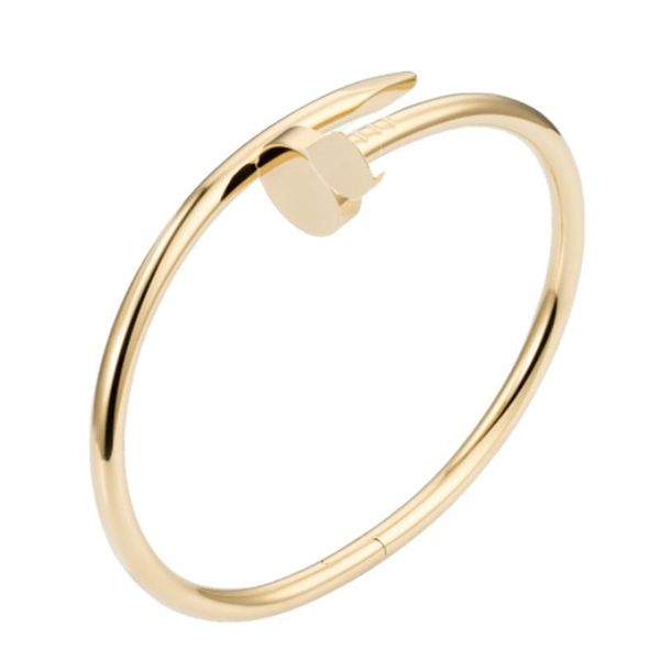 Pulseira 882174789 Designer de pulseira de unhas Designer Bangle Bangle Stainless Bangle Aço inoxidável Bracelete de prata Jóias de moda Homens e mulheres Bracelets Tamanho 16,19