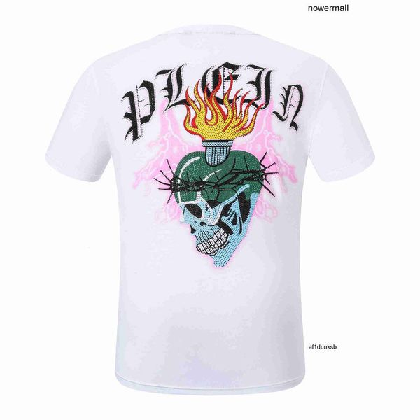 Hip Plein Philipps PP Crânio COM AMOR REDONDO Marca PP URSO Homens T-SHIRT T Pescoço SS Mens TATUAGEM Hop Designer CRISTAIS Camisetas Camiseta Top Tees 161720 AL5E