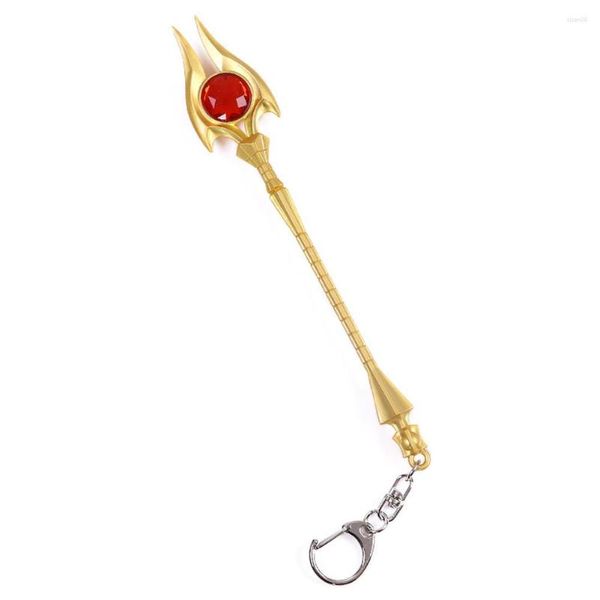 Chaveiros Bsarai The Deathsinger Karthus 16cm/6.3'' Foice Staff Modelo Chaveiro/Anel