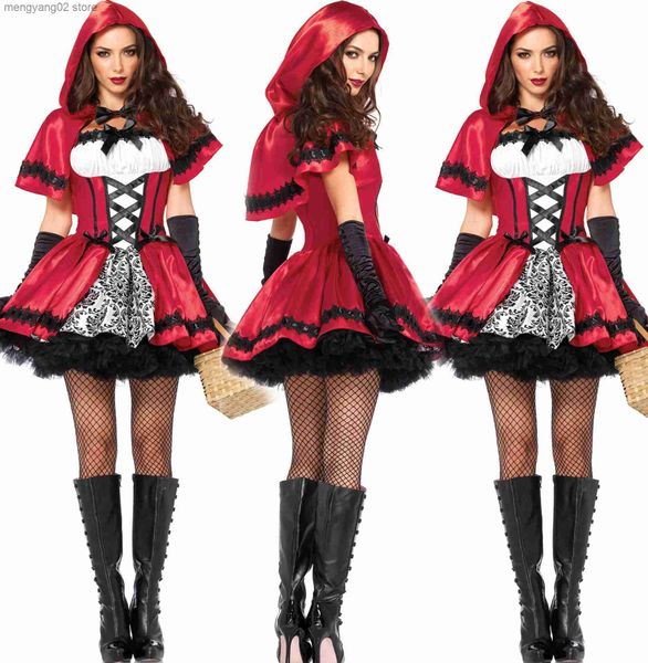 Thema Kostüm Halloween Kommen Cosplay Kleine Rote Hut Hexe Sexy Frauen Königin Prinzessin Spiel Uniform Karneval Dress Up Party disfraz Hombre T231011