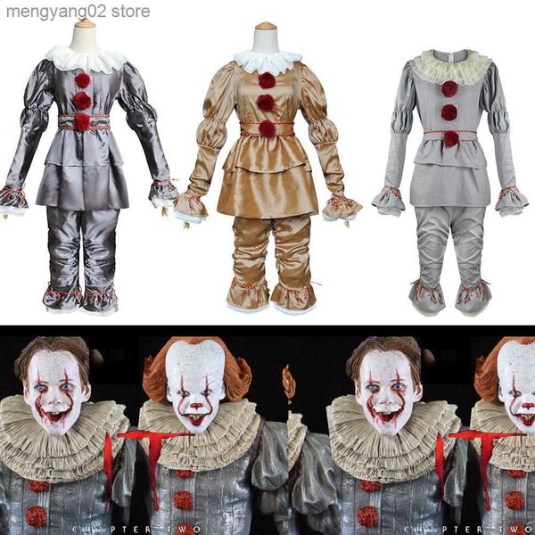 Thema Kostüm Film Pennywise Cosplay Come Anime Stephen King Party Uniform Clown Cosplay Kleider Halloween Erwachsene für Kinder Kinder T231011