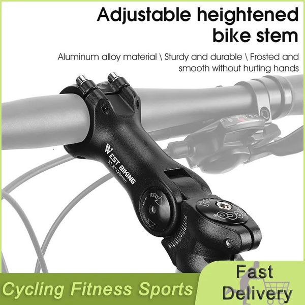 Bicicleta Groupsets Ajustável Bicicleta Guiador Haste Variável Ângulo de 60 Graus Liga de Alumínio Riser Road Fork Adaptador 231010